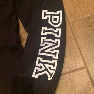 PINK black sweat pants LG